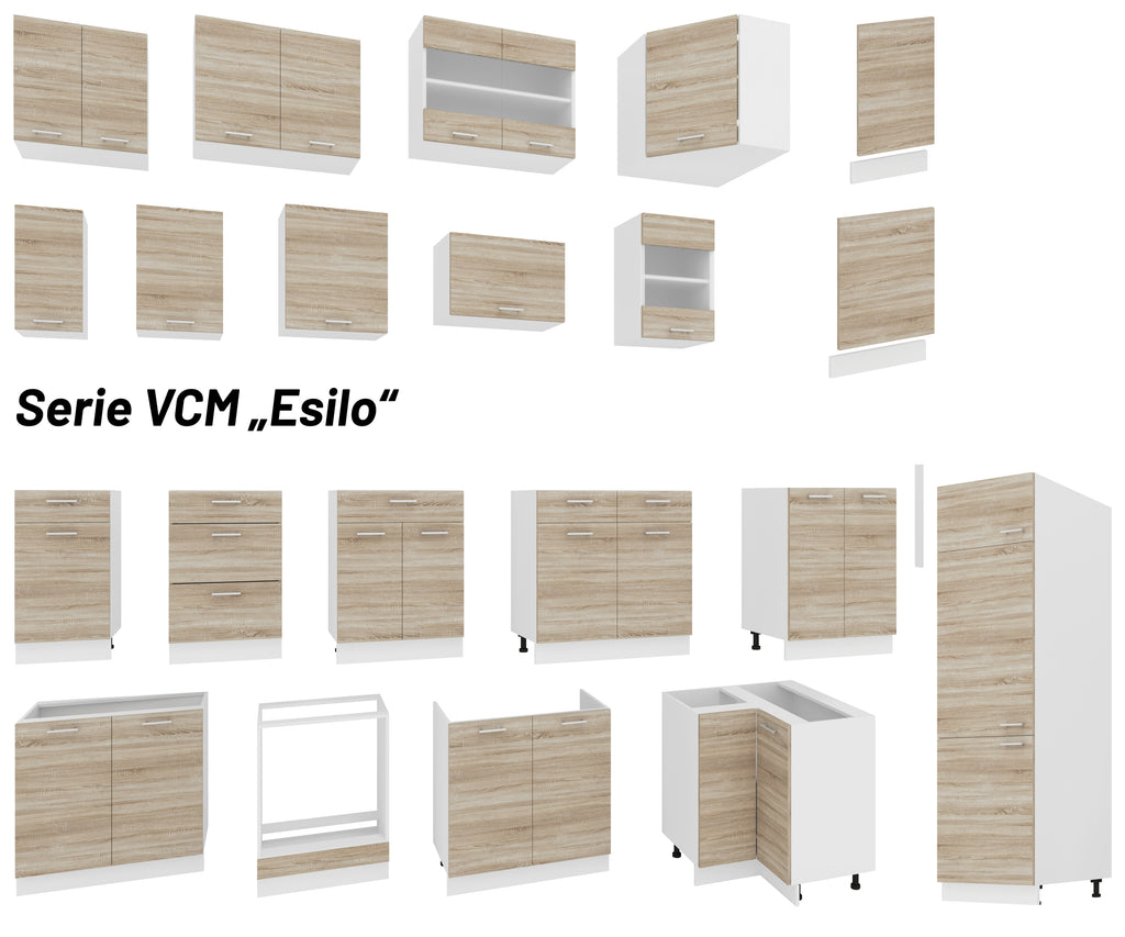 Küchenschrank B. 40 cm Hängeschrank Küche „Esilo“ · 3 Farben – VCM24