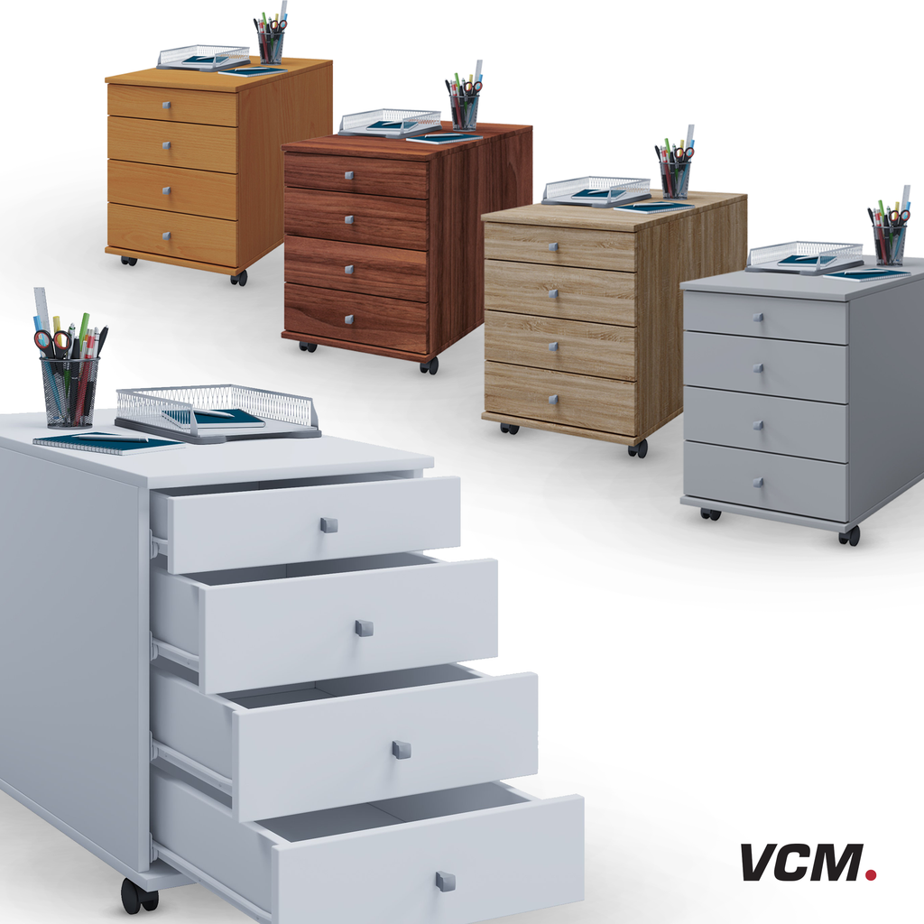 VCM® · Rollcontainer „Lona Maxi“ · 5 Farben – VCM24