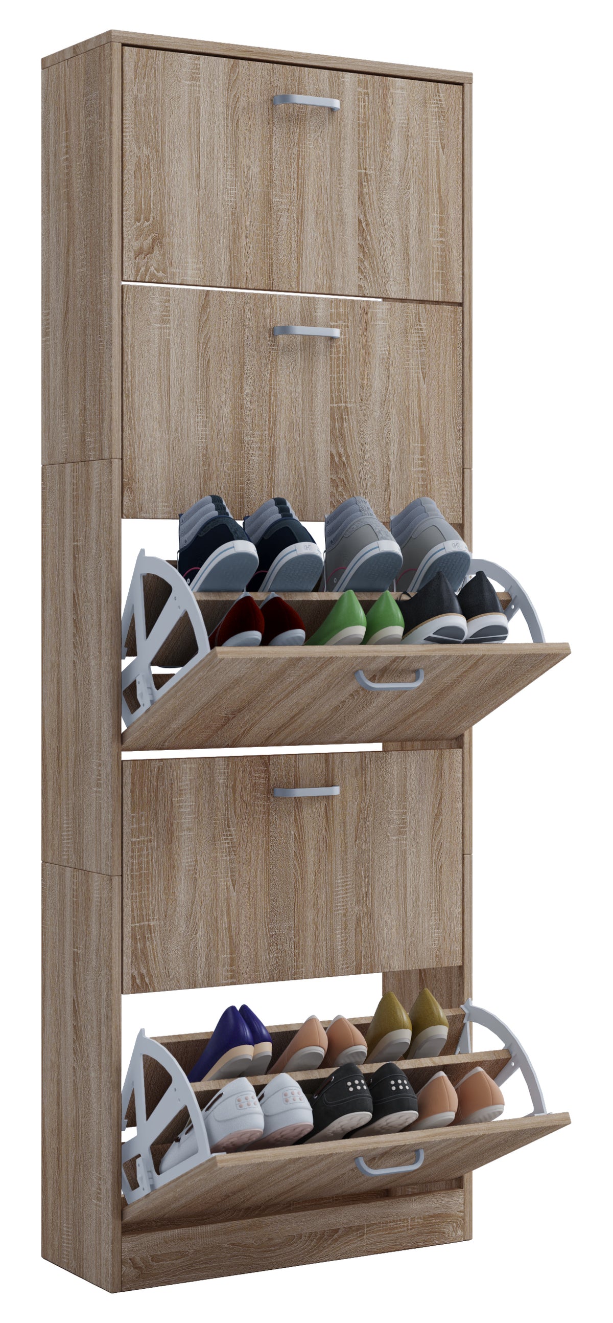 VCM® Holz Schuhschrank „Sipos XL“ mit 5 Schuhkipper · 2 Farben – VCM24