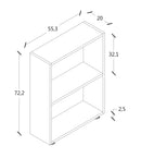Holz Büro Regal Bücher Ordner Aktenregal „Bulas 2f“