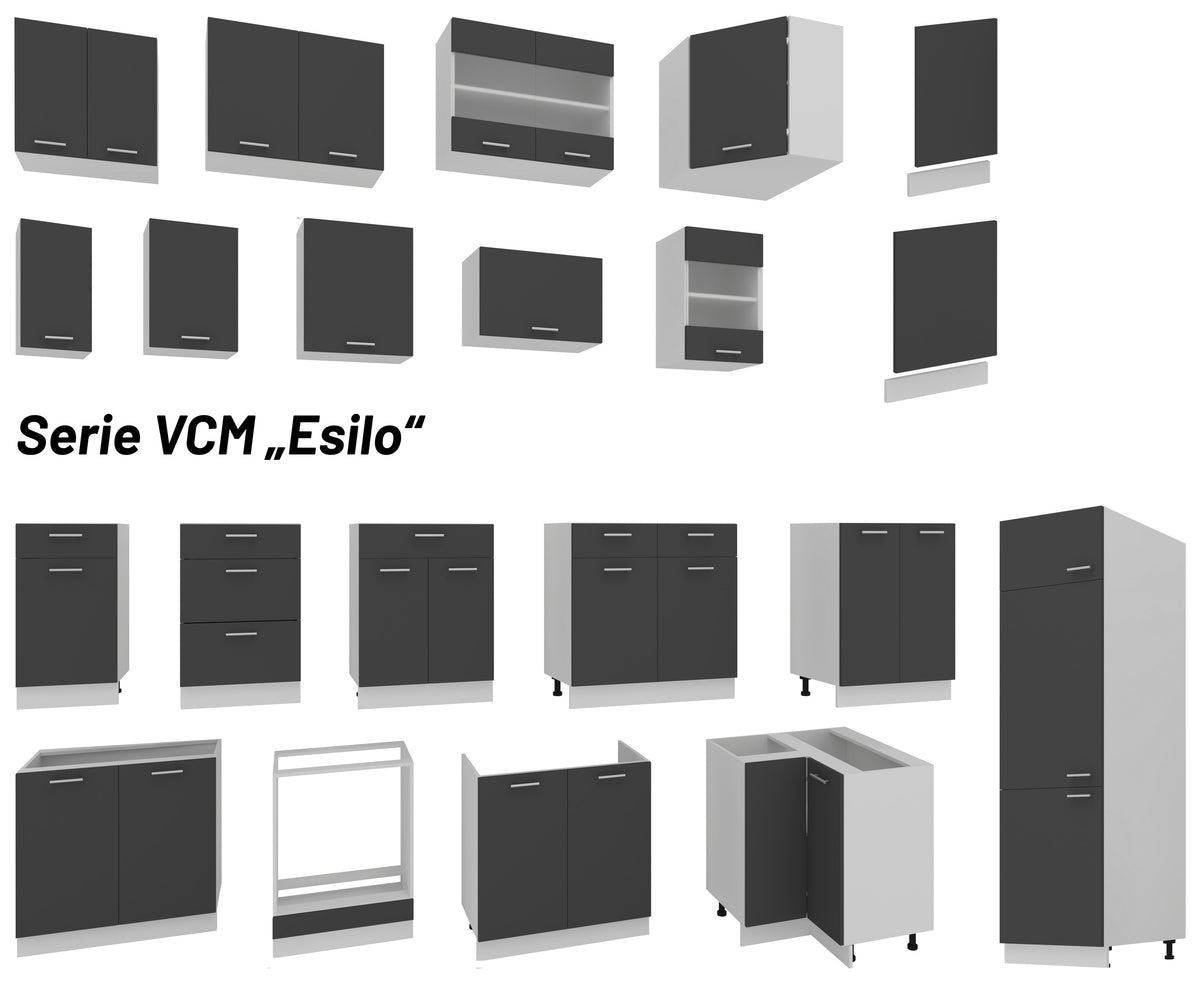 Armoire De Cuisine Suspendue VCM - Blanc Fasola, 40x60x31 Cm, Porte Battante, Pour Montage Mural, Rangement Pratique